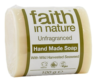 Мыло ручной работы Faith in nature 100г для чувствительной кожи с экстрактом Морских Водорослей